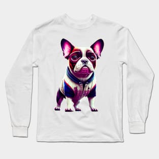 The Irresistible Frenchie: Sweet in a White Jersey Long Sleeve T-Shirt